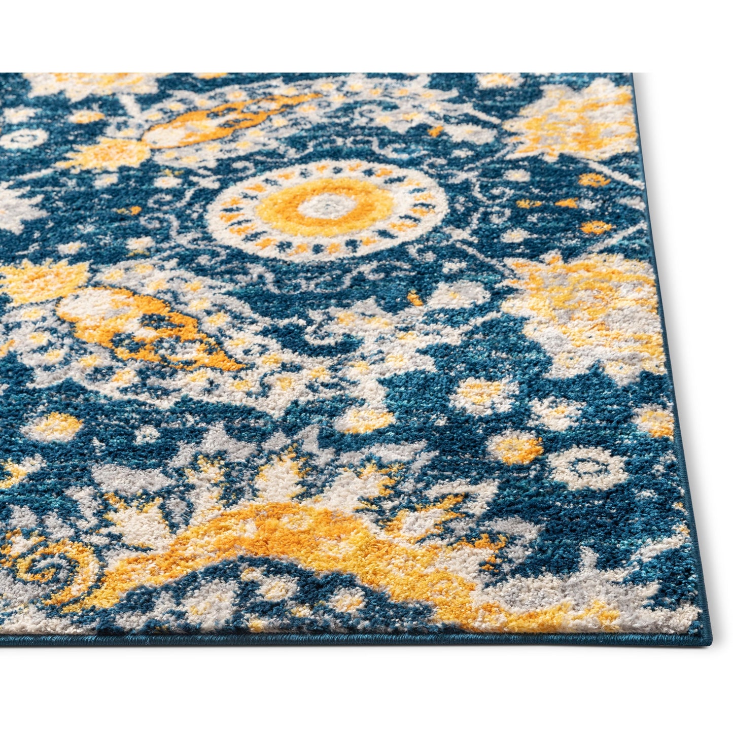 Ash Blue Modern Bohemian Rug MC-234