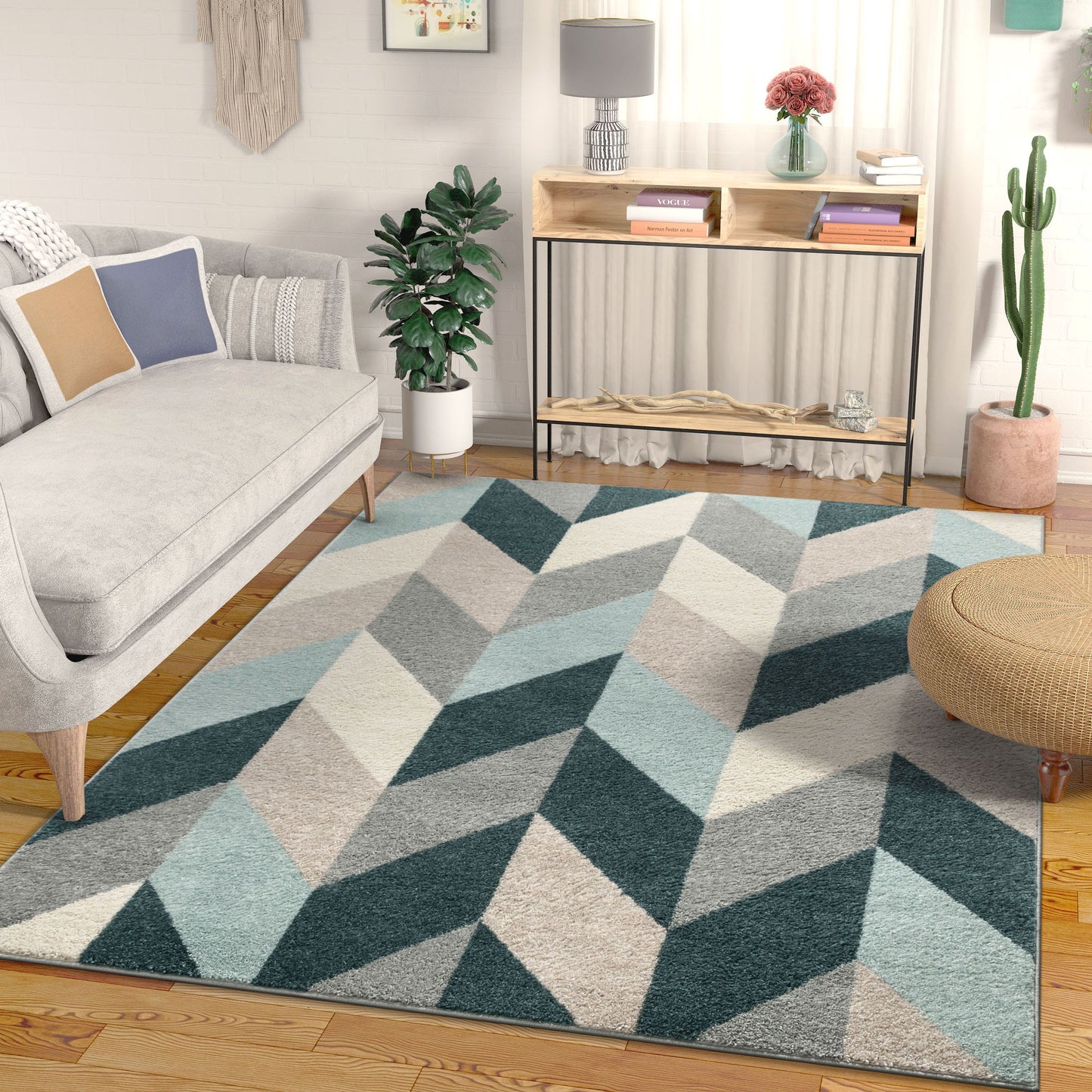 Porter Blue Modern Bohemian Rug MC-264