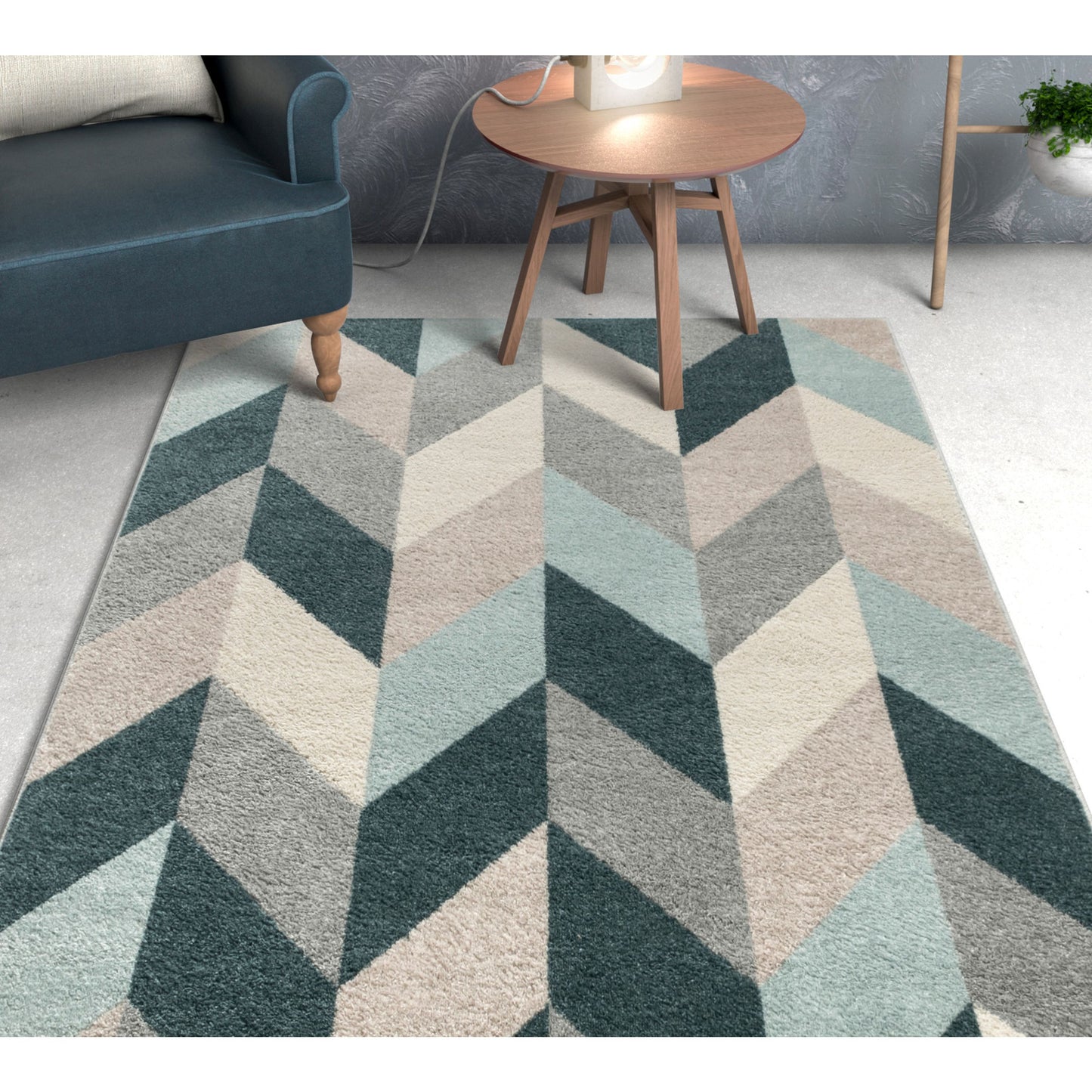 Porter Blue Modern Bohemian Rug MC-264