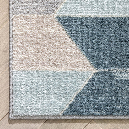 Maddox Blue Modern Geometric Rug MC-274