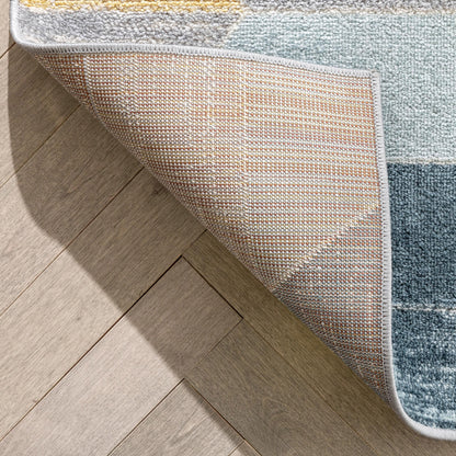 Maddox Blue Modern Geometric Rug MC-274