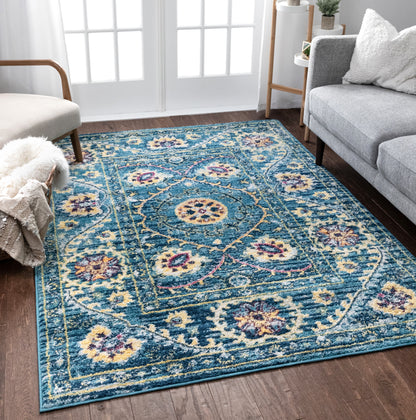 Mae Blue Modern Bohemian Rug MC-344