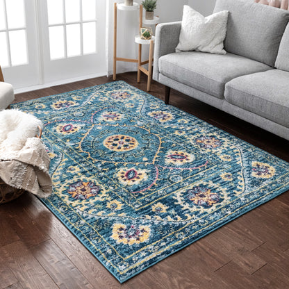 Mae Blue Modern Bohemian Rug MC-344