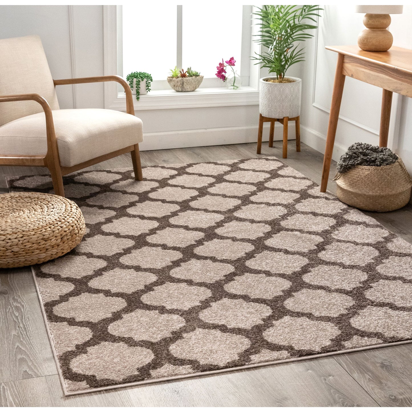 Zoe Natural Modern Trellis Rug MC-52