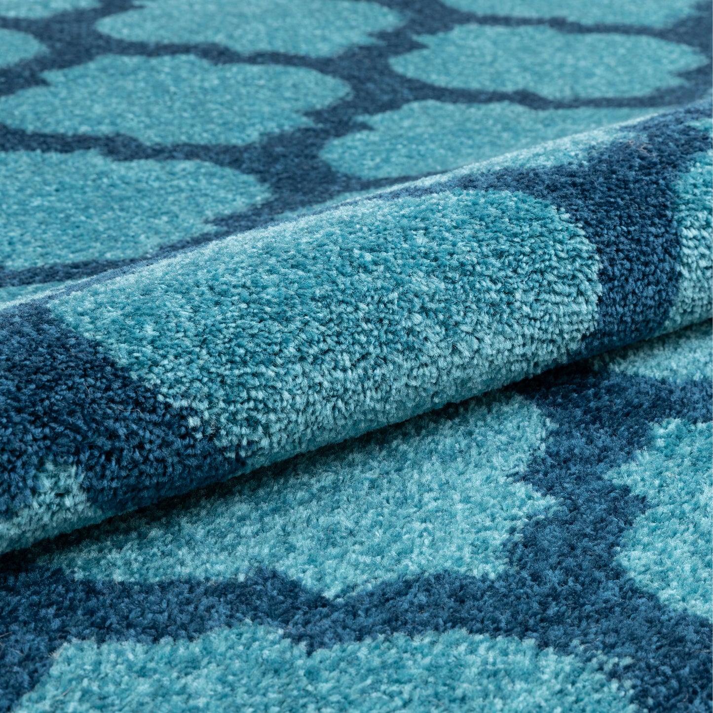Zoe Light Blue Modern Trellis Rug MC-56