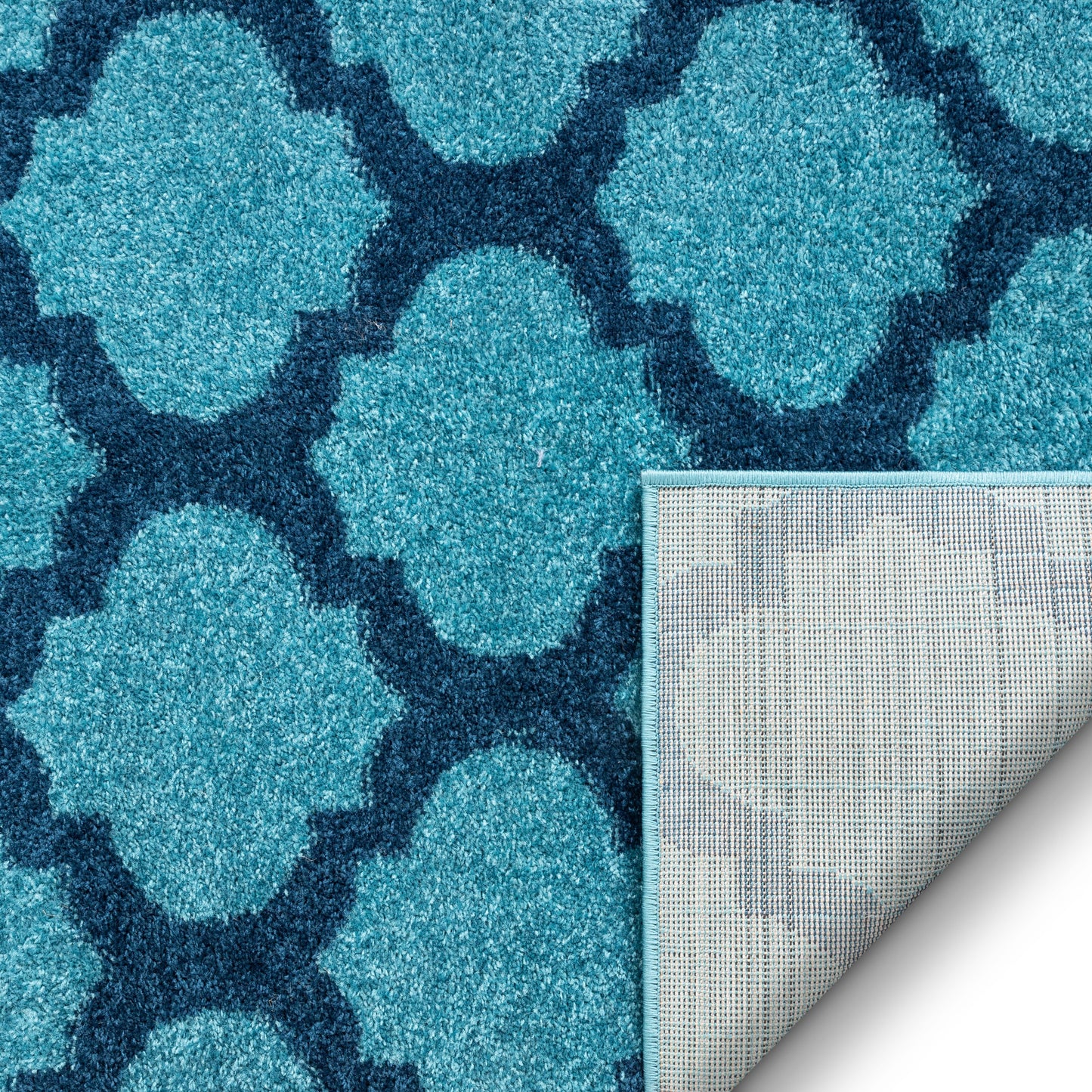 Zoe Light Blue Modern Trellis Rug MC-56