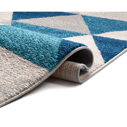 Alvin Blue Modern Geometric Rug MC-66