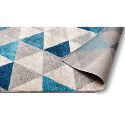 Alvin Blue Modern Geometric Rug MC-66