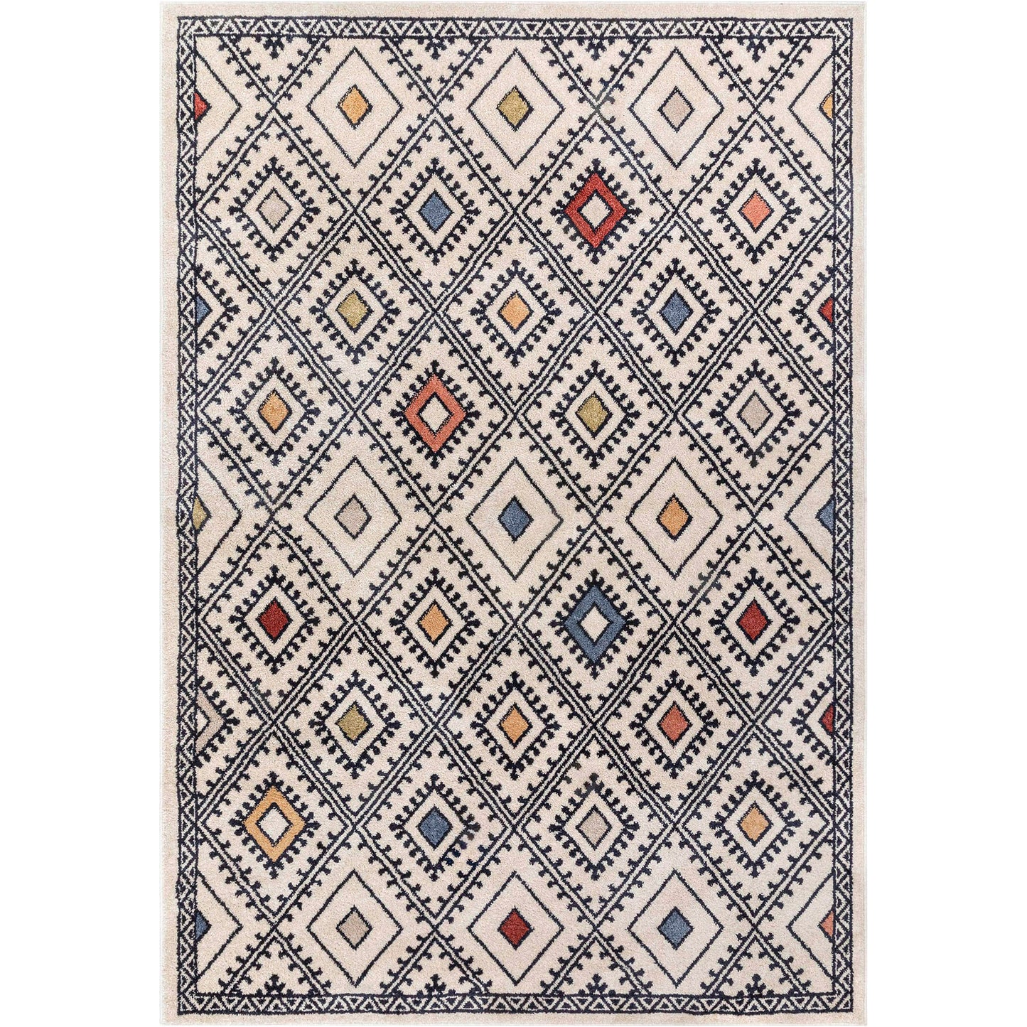 Moderne Bohemian Chic Tribal Moroccan Beige Rug MG-122