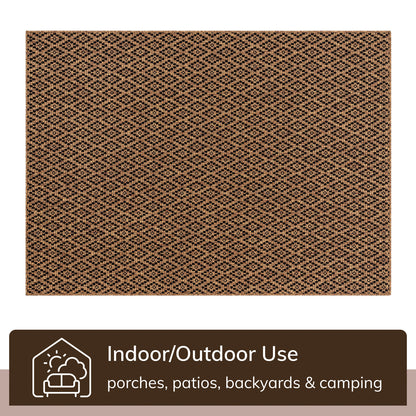 Sienna Moroccan Trellis Pattern Natural Indoor Outdoor Jute Rug MIL-102