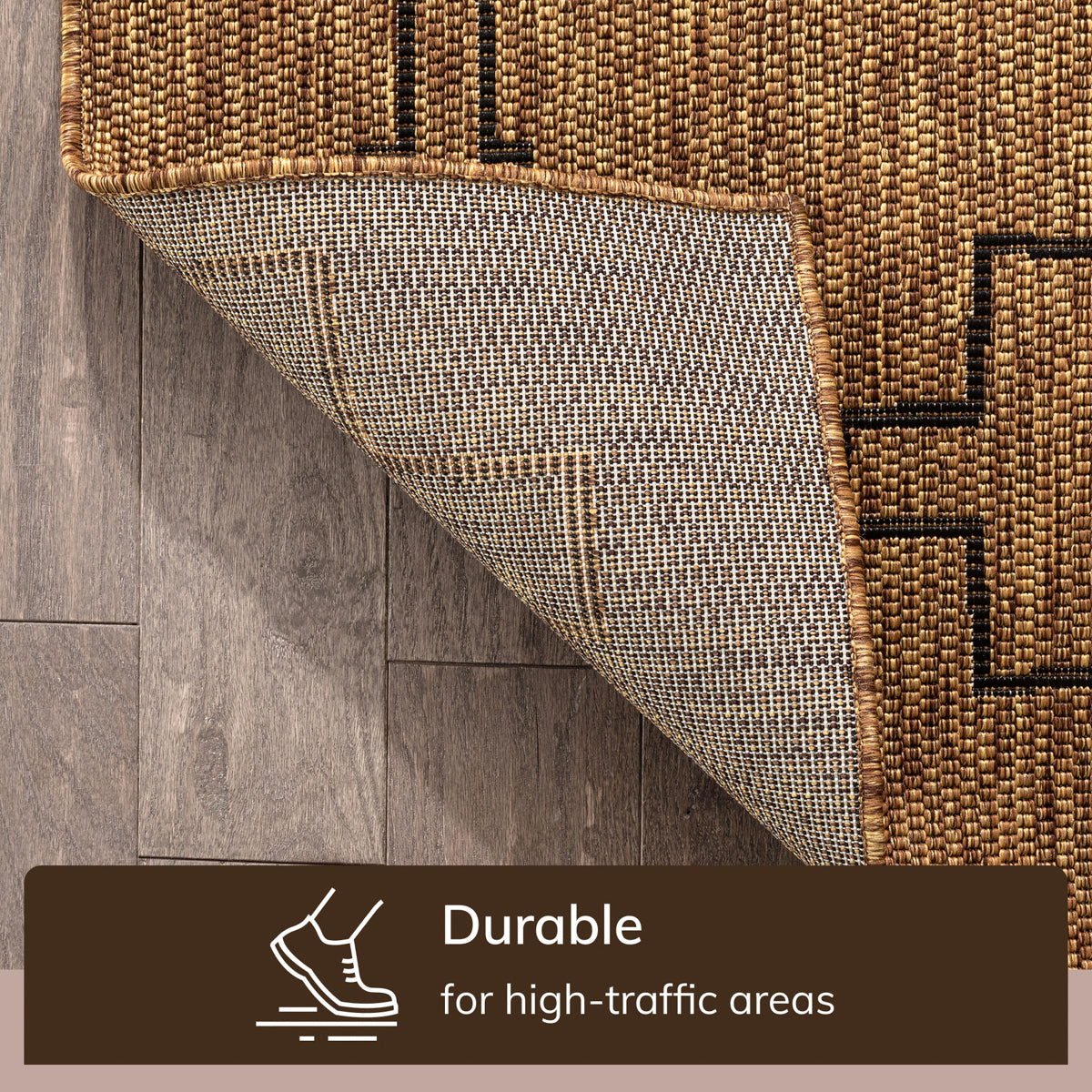 Calisa Tribal Medallion Pattern Natural Indoor Outdoor Jute Rug MIL-12