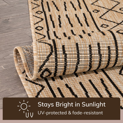 Anza Tribal Medallion Pattern Natural Indoor Outdoor Jute Rug MIL-22