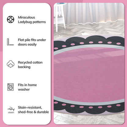 Miraculous Ladybug Marionette's Bedroom Rug Pink Rug MLB-20A