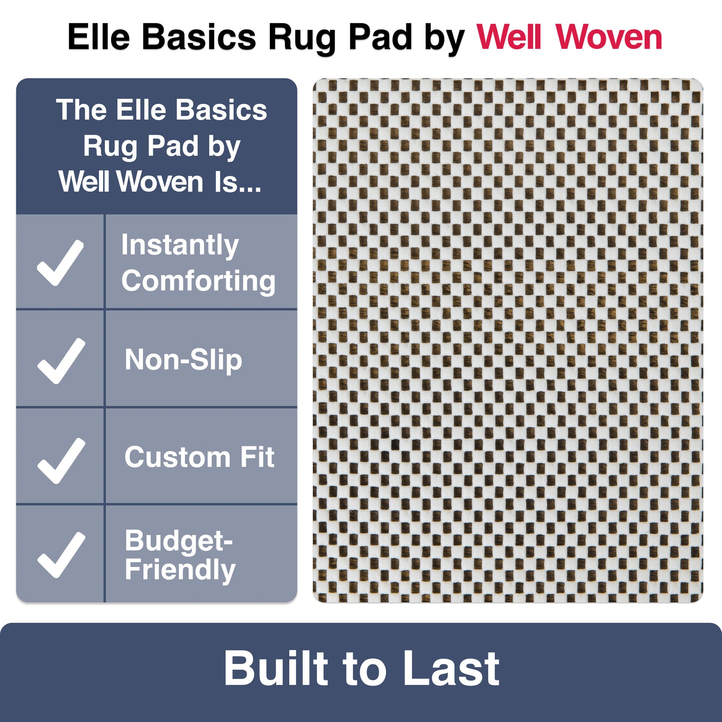 Elle Basics Non-Slip Rug Pad PAD-2