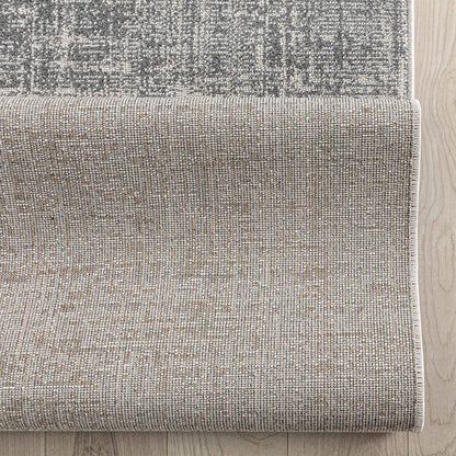 Velluto Como Ivory Grey Roll Runner VEL-07