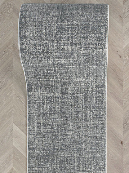 Velluto Como Ivory Grey Roll Runner VEL-07