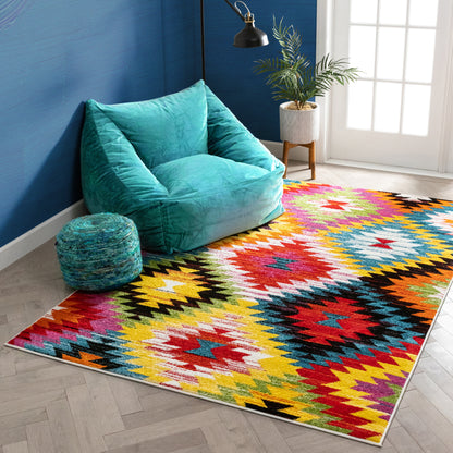 Joy Multi Modern Tribal Rug VI150