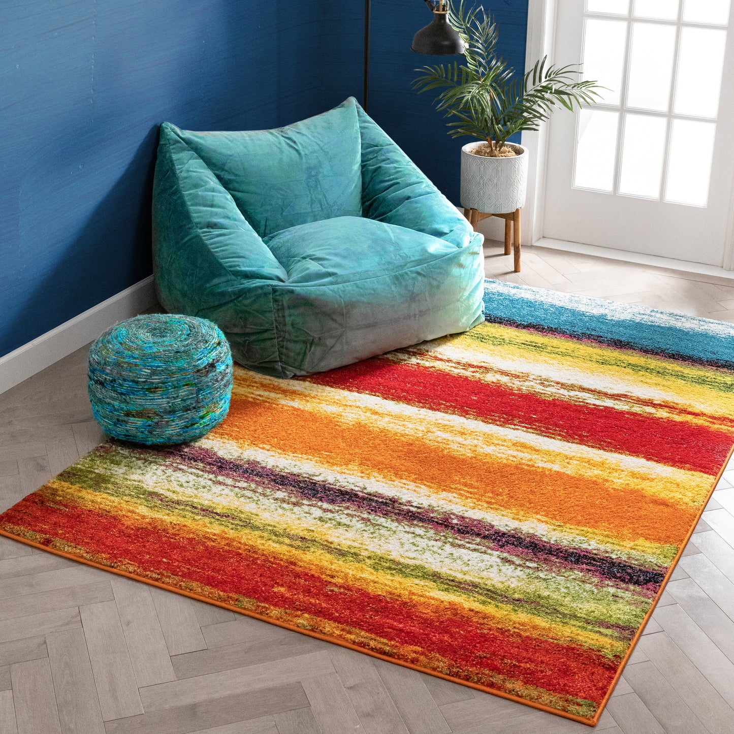 Unbelievable Multi Modern Bright Rug VI51