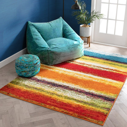 Unbelievable Multi Modern Bright Rug VI51