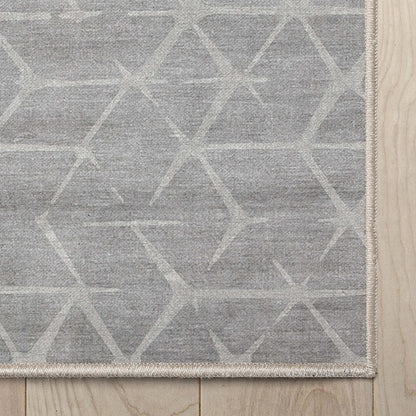 Abstract Kintsugi Gray Rug W-AB-09A