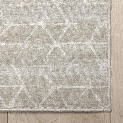 Abstract Kintsugi Beige Rug W-AB-09B