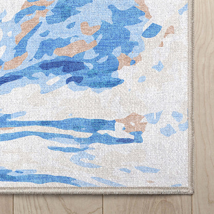 Abstract Dunes Blue Rug W-AB-15A