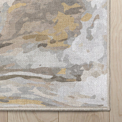 Abstract Dunes Beige Gold Rug W-AB-15C