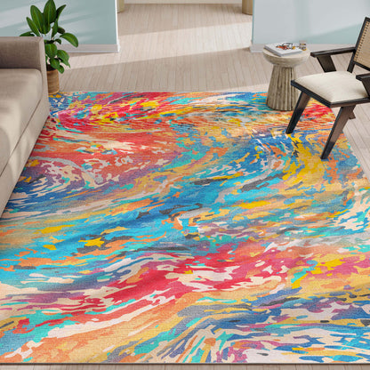 Abstract Harmony Multi Color Rug W-AB-15D