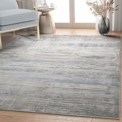 Abstract Havana Beige Blue Rug W-AB-27A