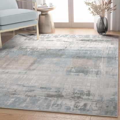 Abstract Mandala Gray Rug W-AB-30B