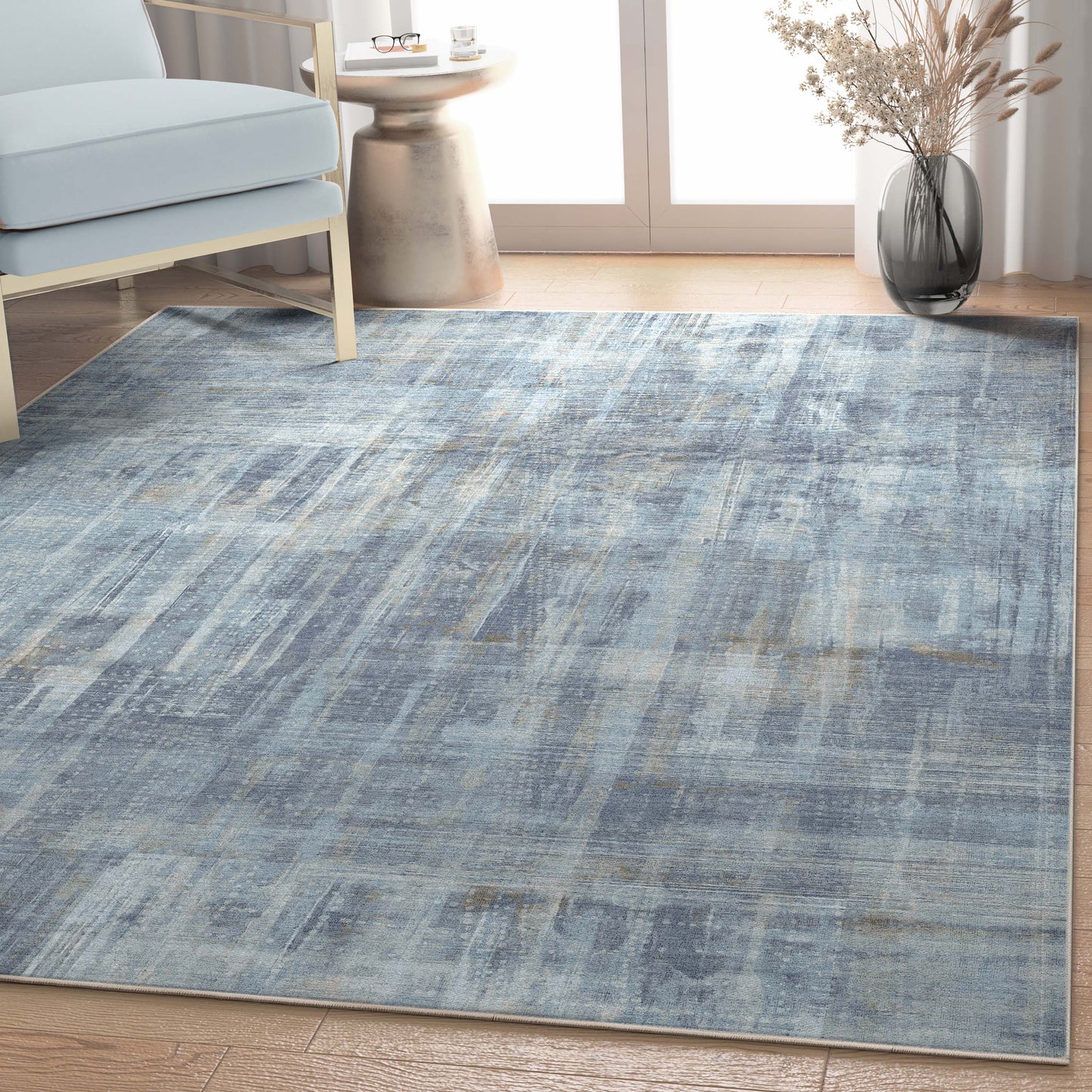 Abstract Toronto Blue Rug W-AB-32A