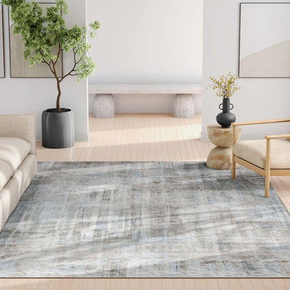Abstract Toronto Gray Blue Rug W-AB-32B