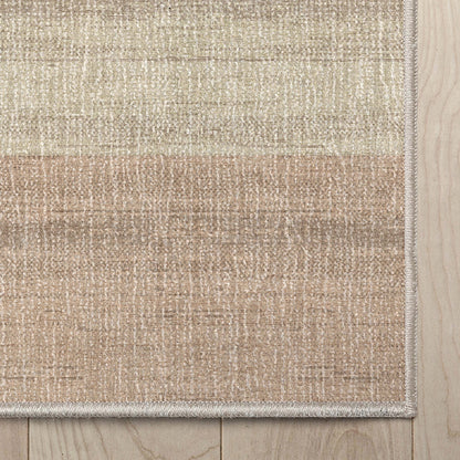Abstract Sunset Beige Brown Rug W-AB-33B