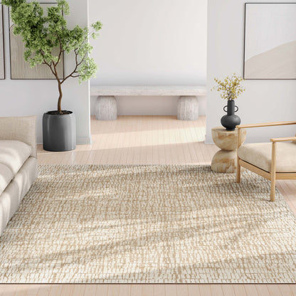 Abstract Nightscape Ivory Rug W-AB-39A