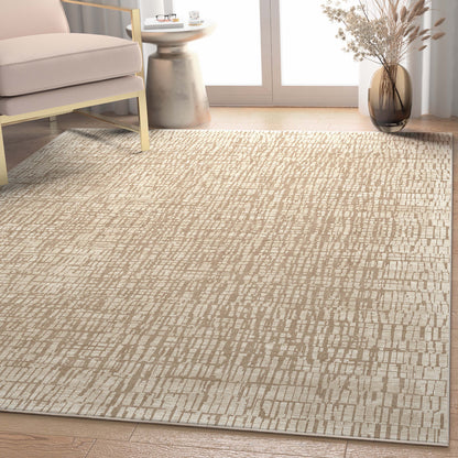 Abstract Nightscape Ivory Rug W-AB-39A