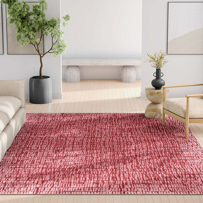 Abstract Nightscape Red Rug W-AB-39B