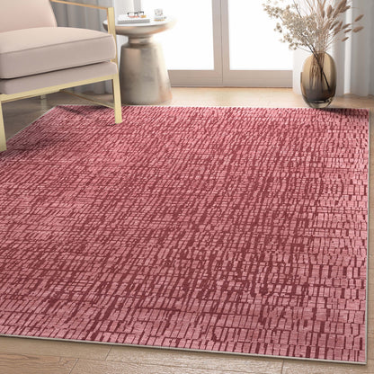 Abstract Nightscape Red Rug W-AB-39B