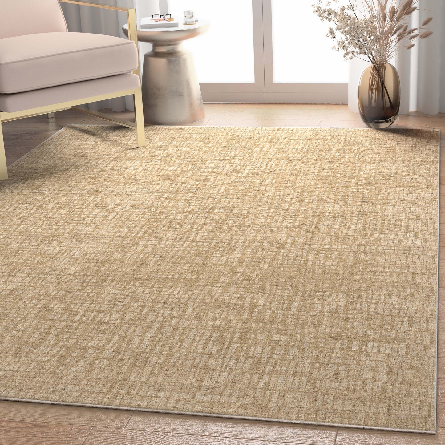 Abstract Nightscape Beige Rug W-AB-39D