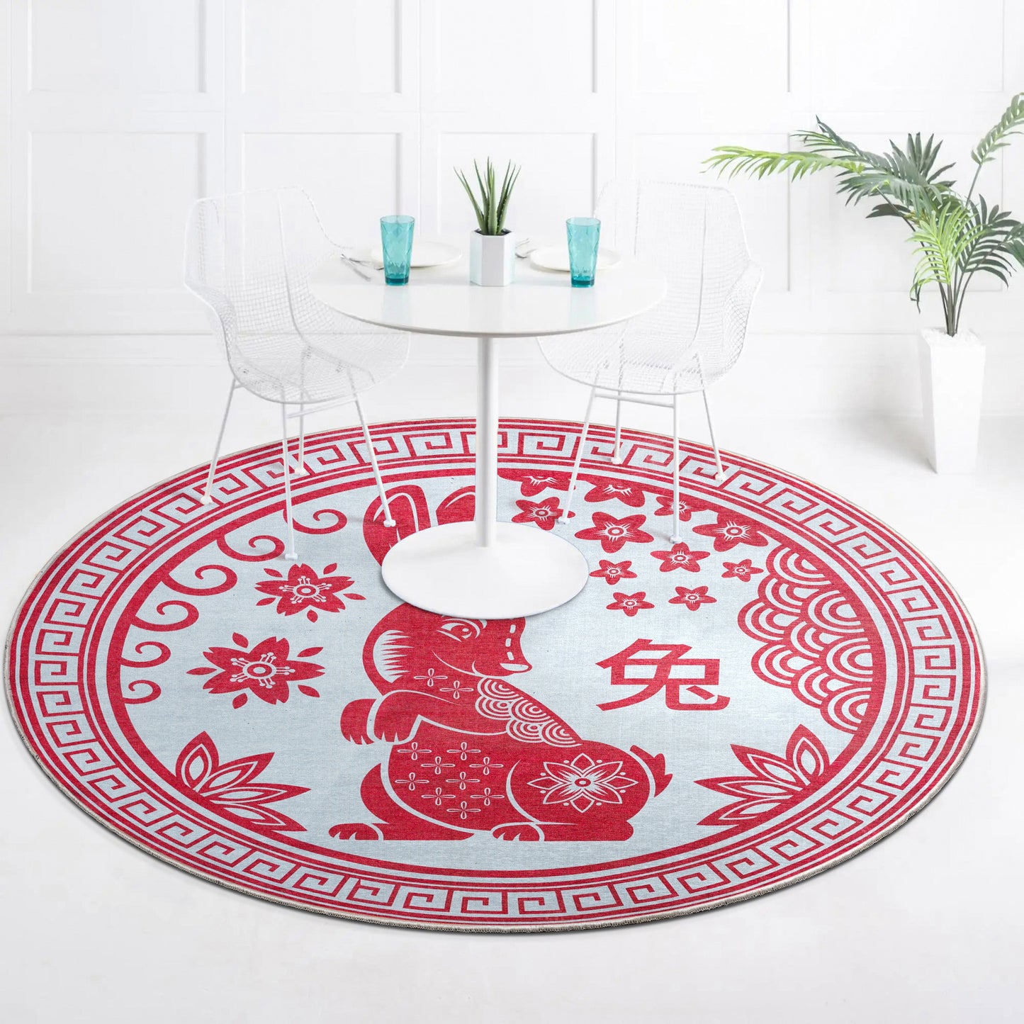 Apollo Chinese Calendar Red Rug W-AP-06A