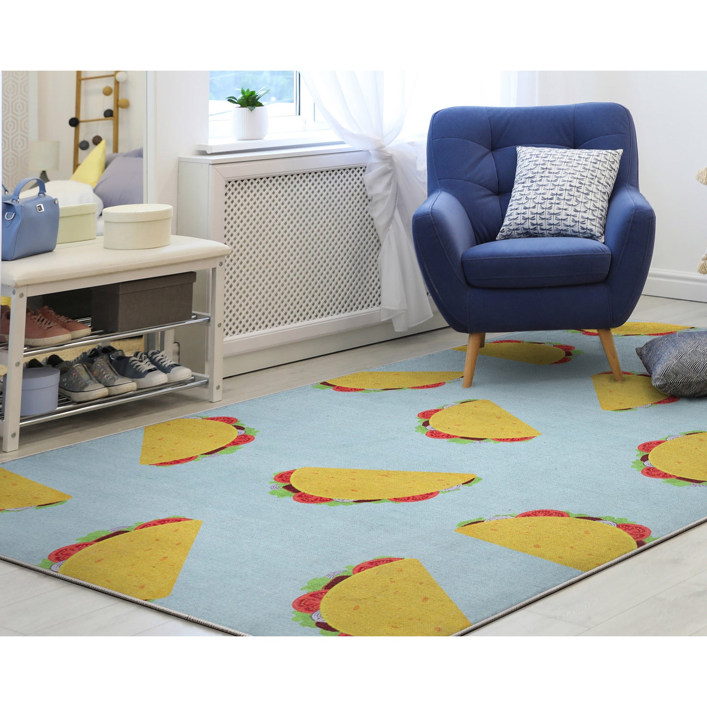 Apollo Multi Tacos Multi Blue Rug W-AP-10B