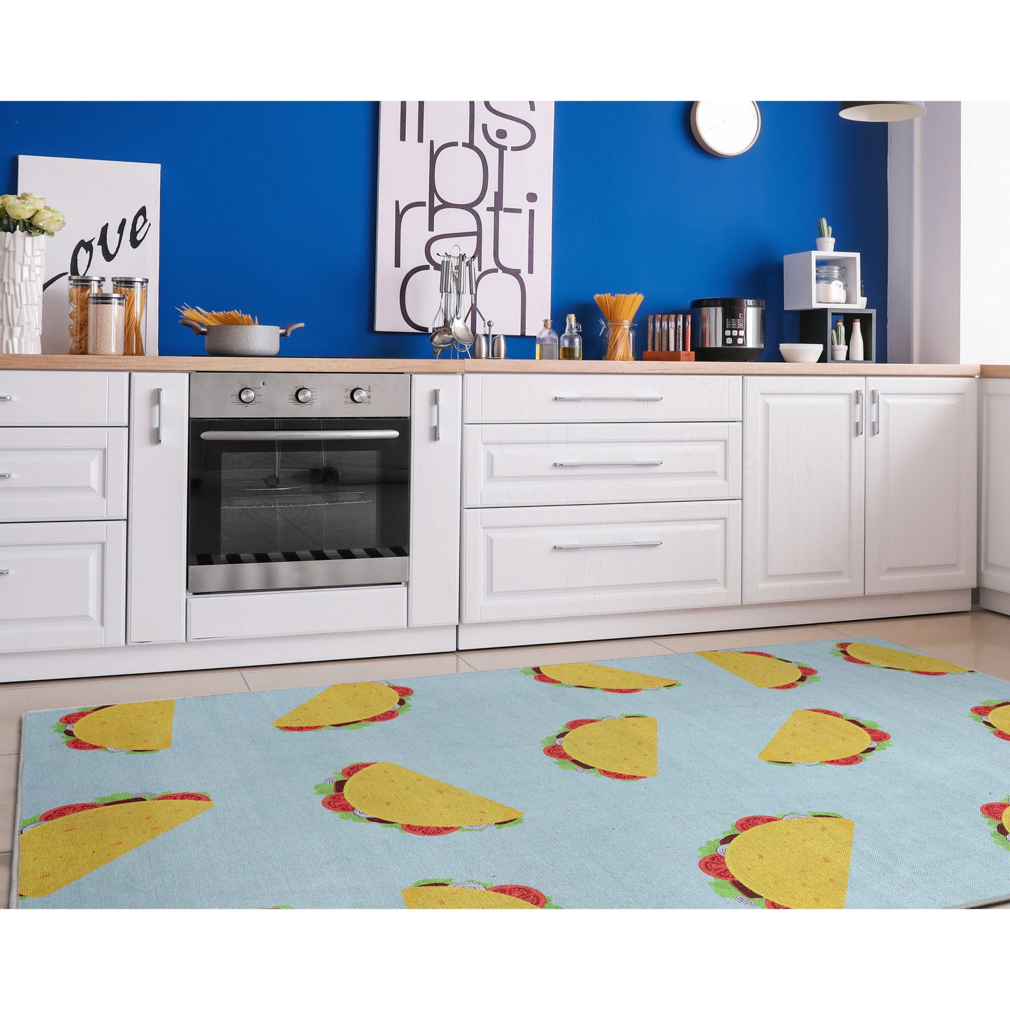 Apollo Multi Tacos Multi Blue Rug W-AP-10B