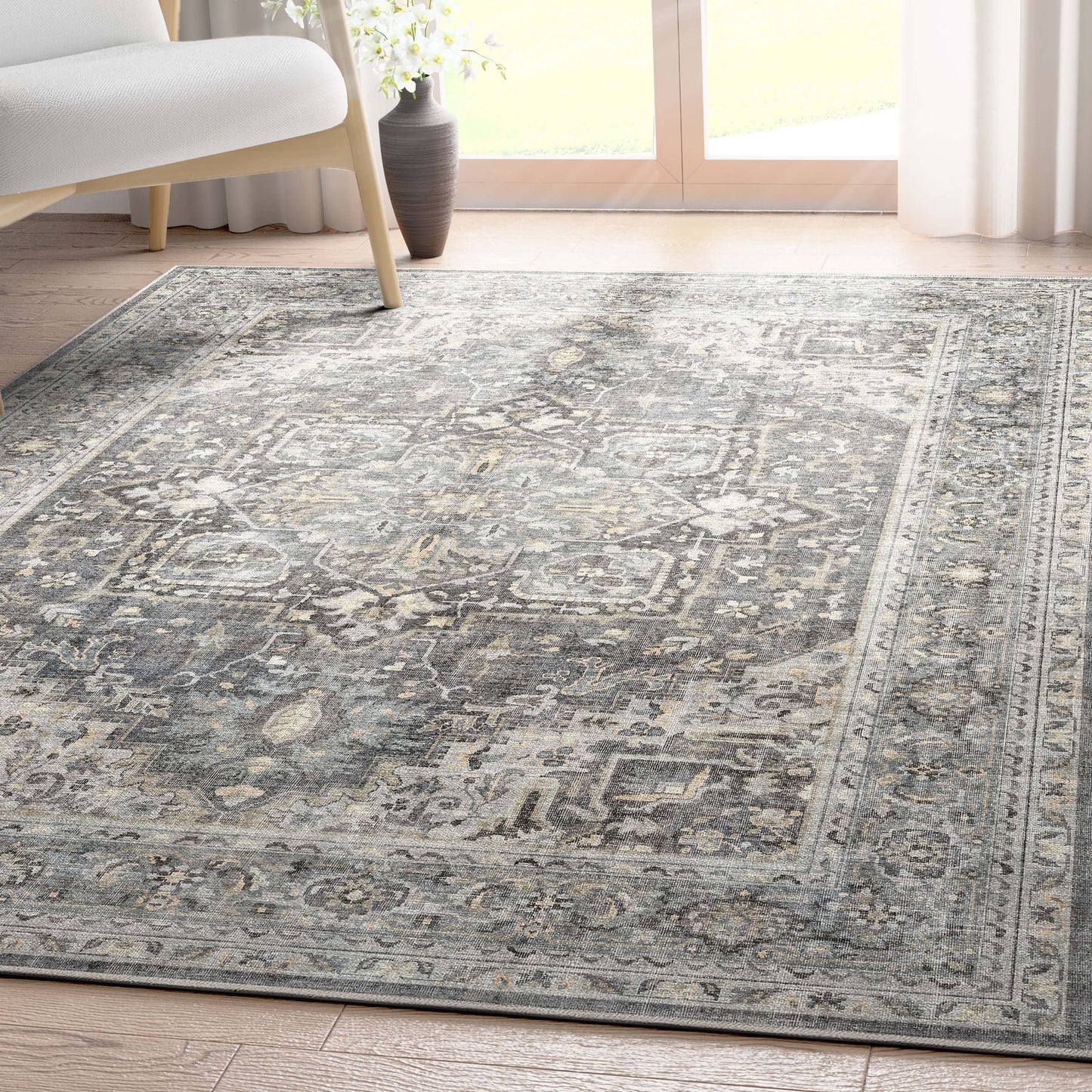 Apollo Tirana Dark Grey Rug W-AP-28C