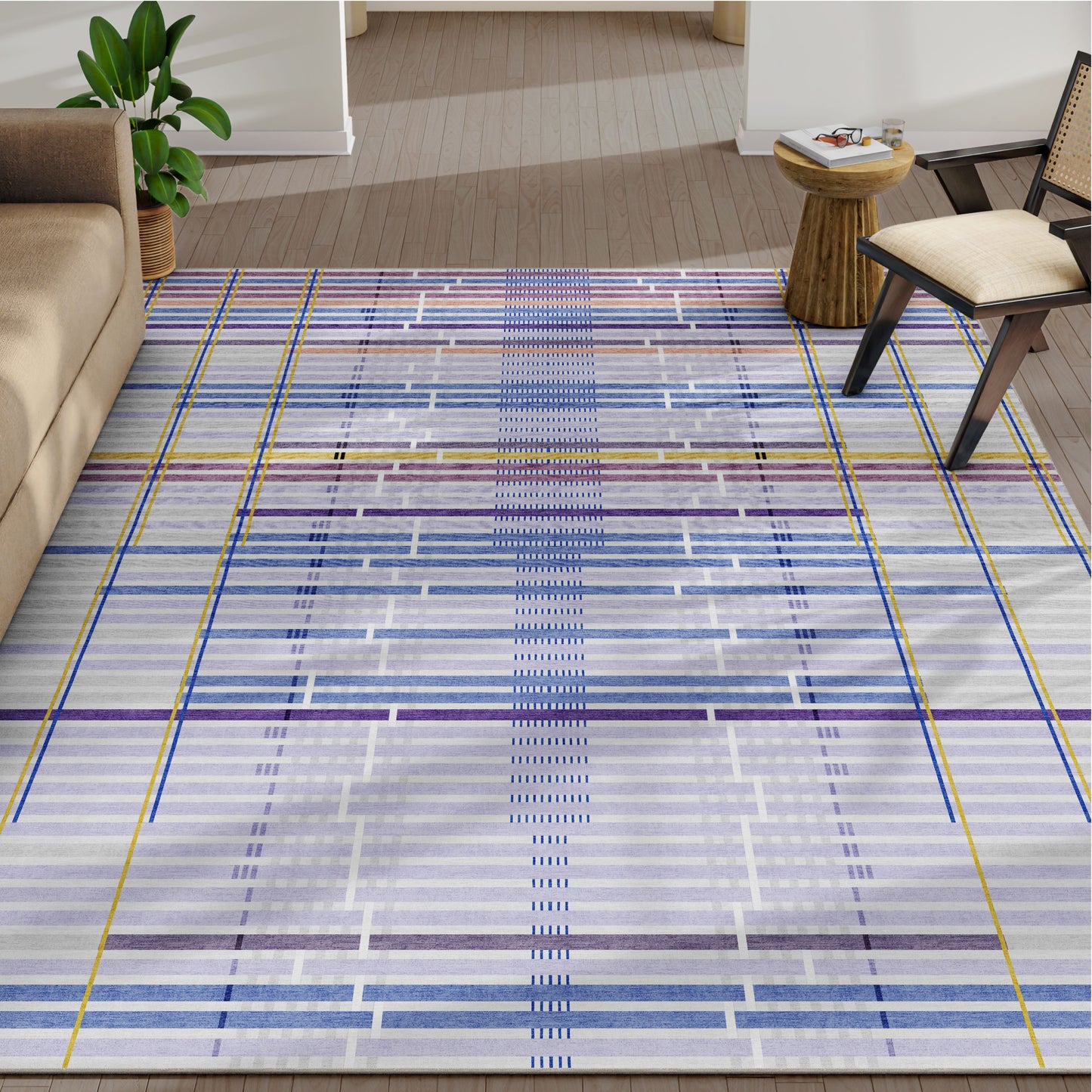 Unraveling Stories by Giorgia Lupi  Lavender Rug W-AP-60B