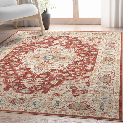 Apollo Summit Red Beige Flat-Weave Rug W-APE-05F