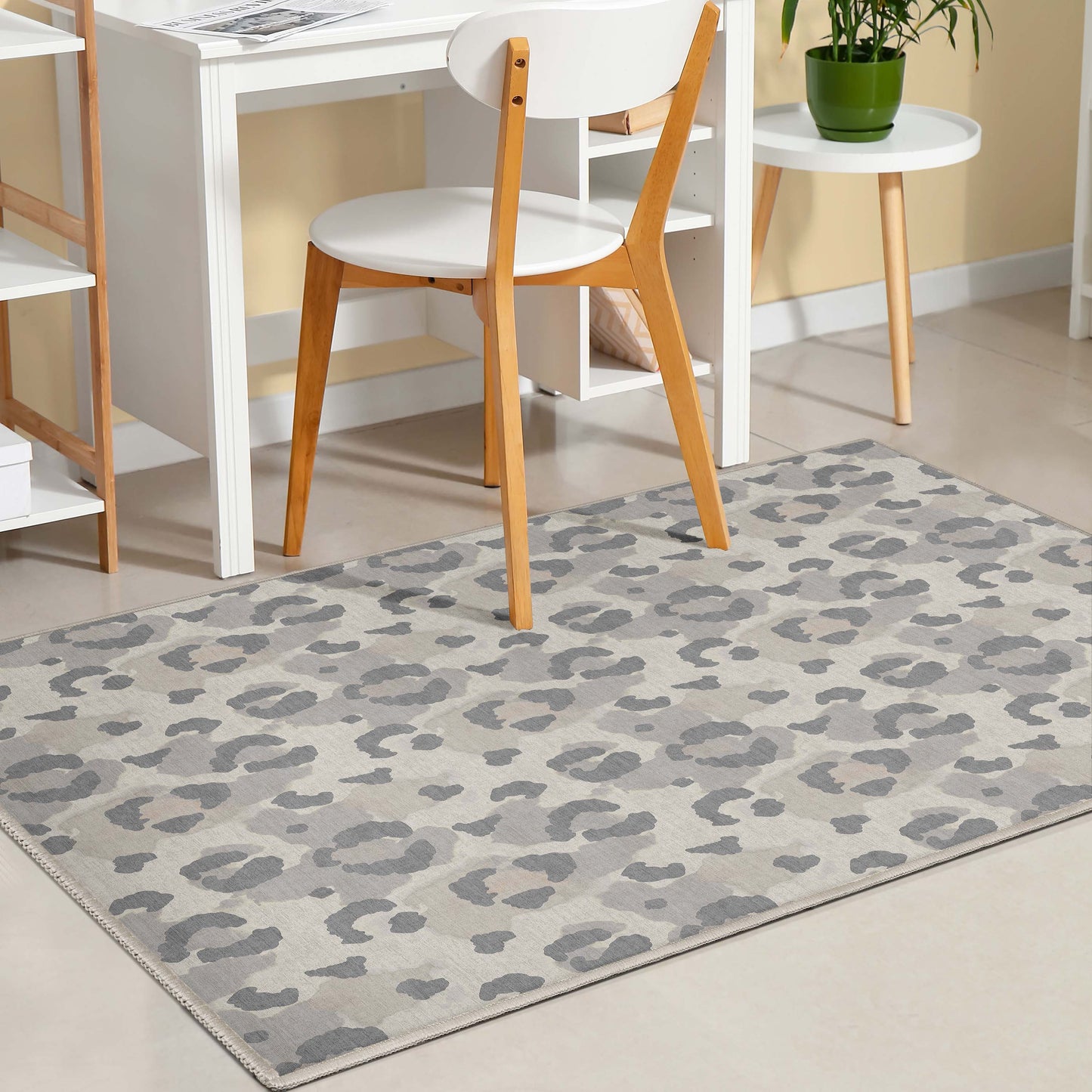 Animal Prints Leopard Gray Brown Rug W-APT-01G