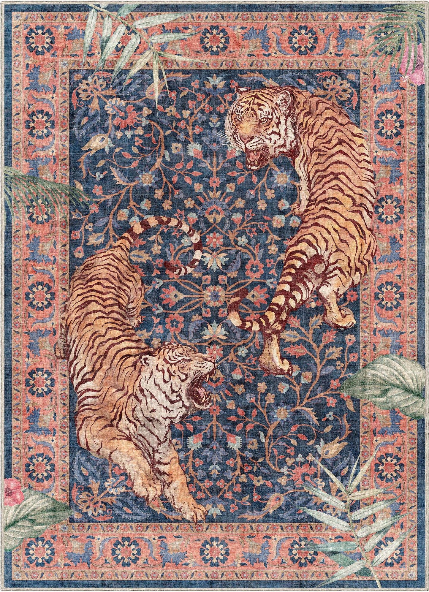 Apollo Botanical Tiger Multi Navy Rug W-APT-06A