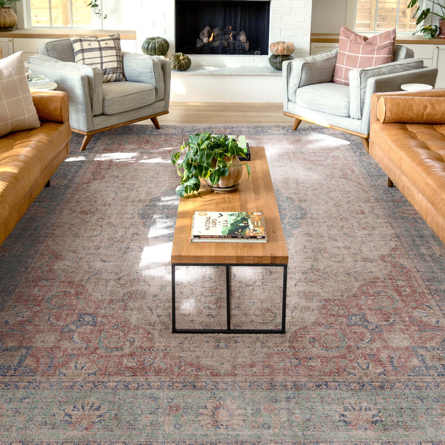 Asha Odette Red Blue Rug W-AS-05C