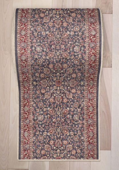 Asha Rome Navy Blue Red Roll Runner W-AS-22A