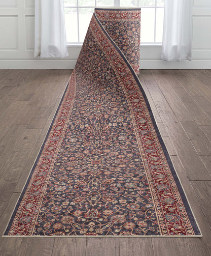 Asha Rome Navy Blue Red Roll Runner W-AS-22A
