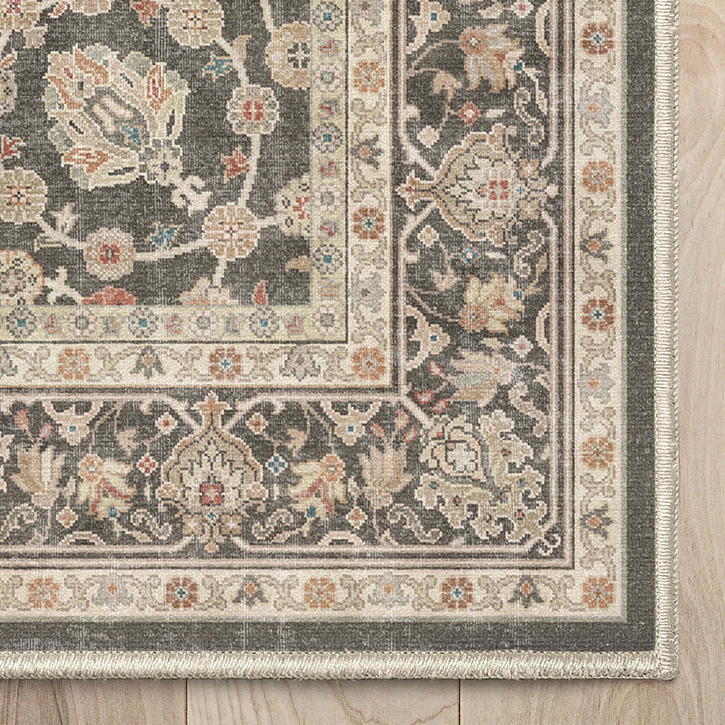 Asha Rome Charcoal Brown Rug W-AS-22D
